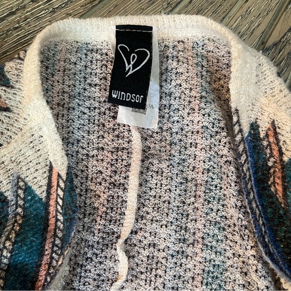Windsor Women Boho Cardigan/Sweater Cream Geometric print size Small Geometric - Picture 8 of 8